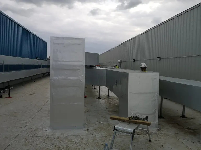Commercial Rooftop HVAC Insulation Project
